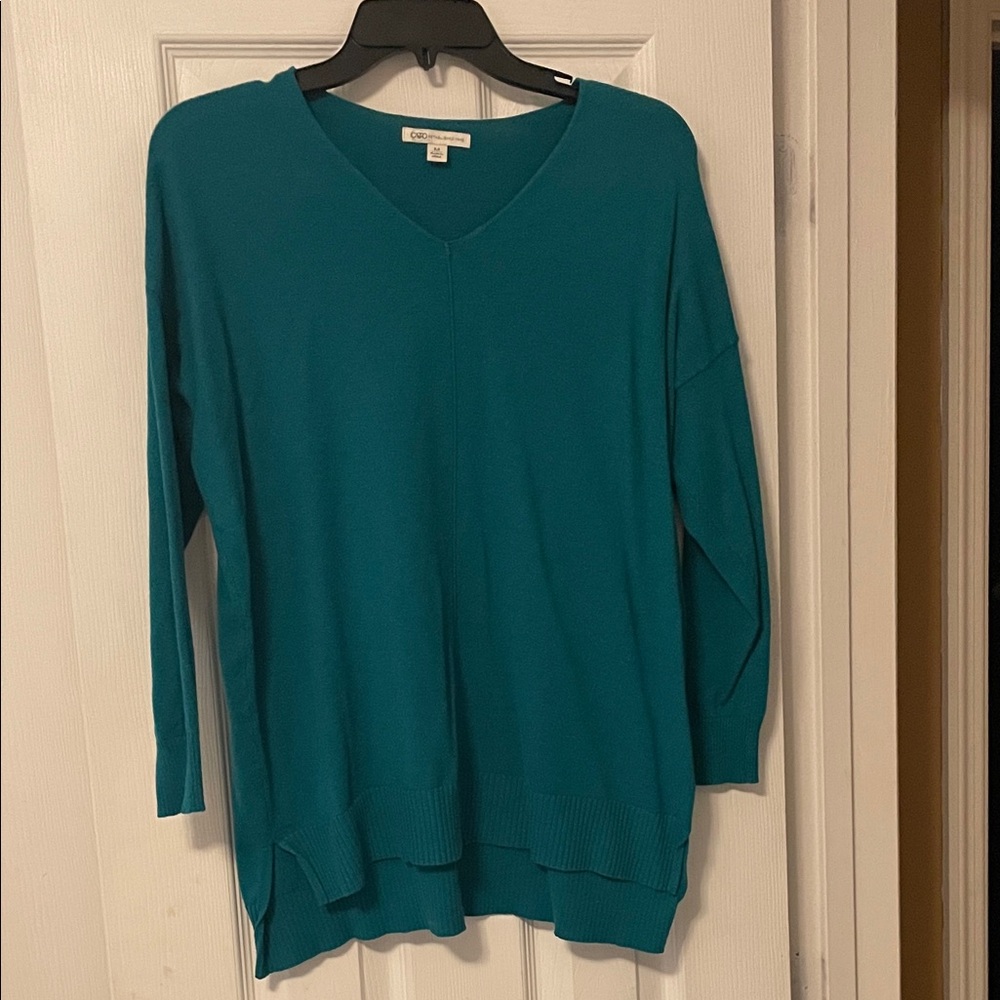 Cato Turquoise Knit Blouse